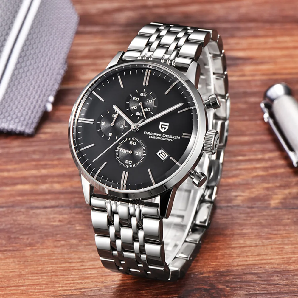 

PAGANI DESIGN Watch For Men Luxury Classic Business Top Brand 30M Waterproof Clock Calendar Steel Band Men Watch Reloj Hombre