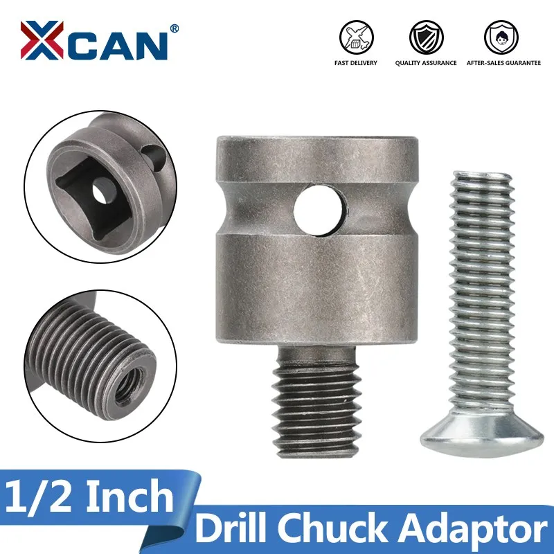 

XCAN Drill Chuck Adaptor For Impact Wrench Conversion 1/2-20UNF Electric Drill Wrench Conversion Head With Screw Bit Tool Parts