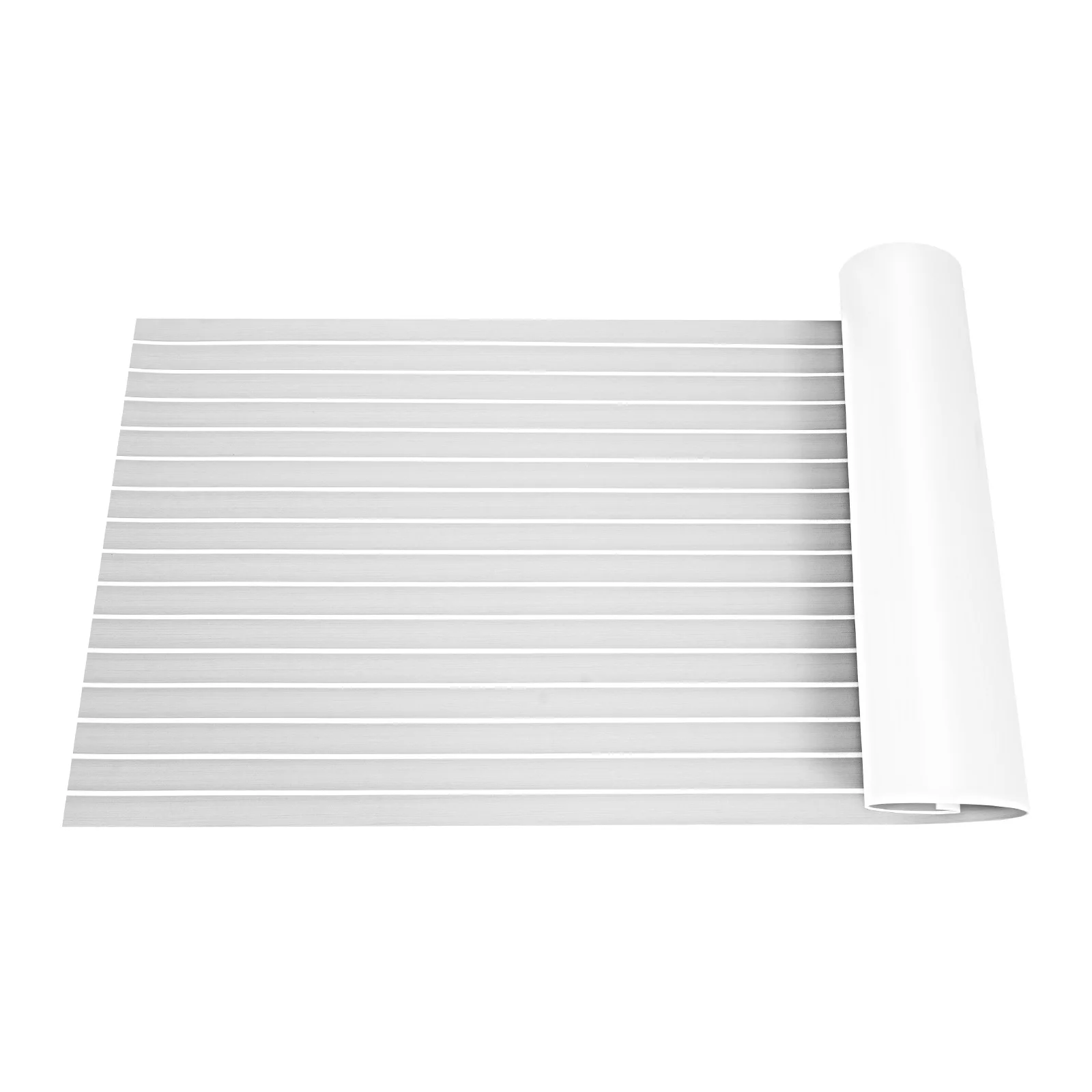 Modern Light Grey, White Self-Adhesive Flooring Mat, Non-slip Floor Mat, RV Flooring Mat