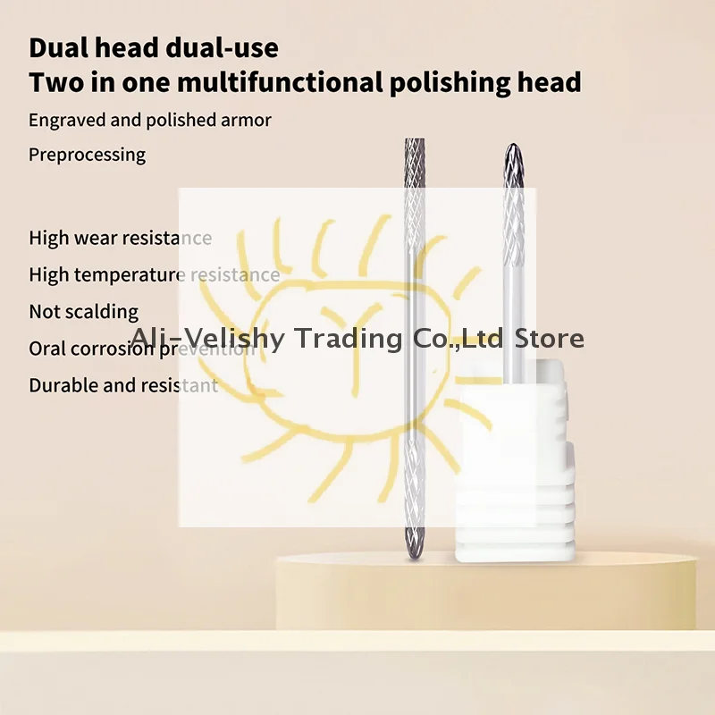 Tungsten Nail Drill Bits Double Ends Multifunction Under Nail Cleaner Sharp Point Top Nail Gel Cuticle Remover For Manicure