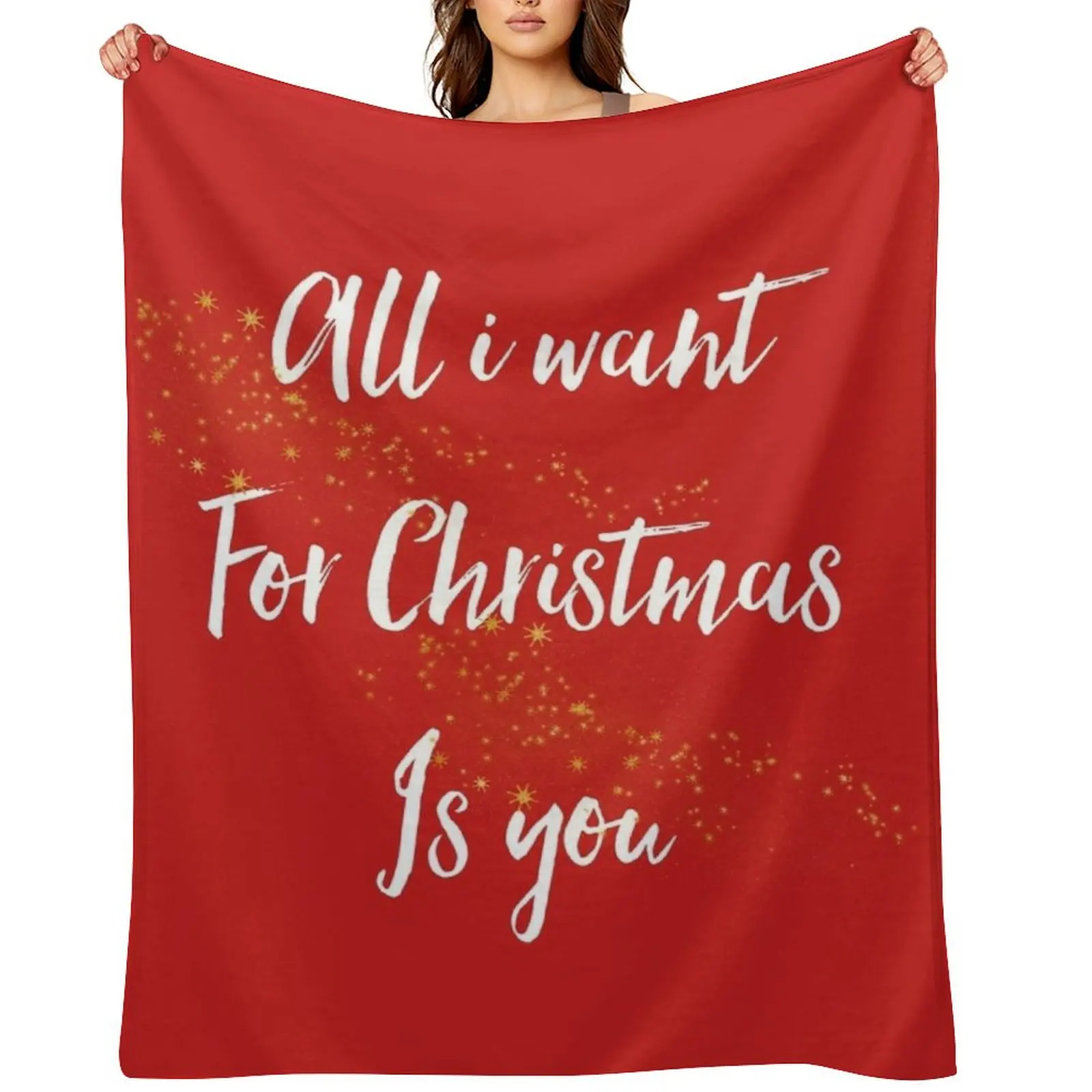 

All i want for christmas is you Throw Blanket For Decorative Sofa Decorative Beds Soft Beds Retros Blankets