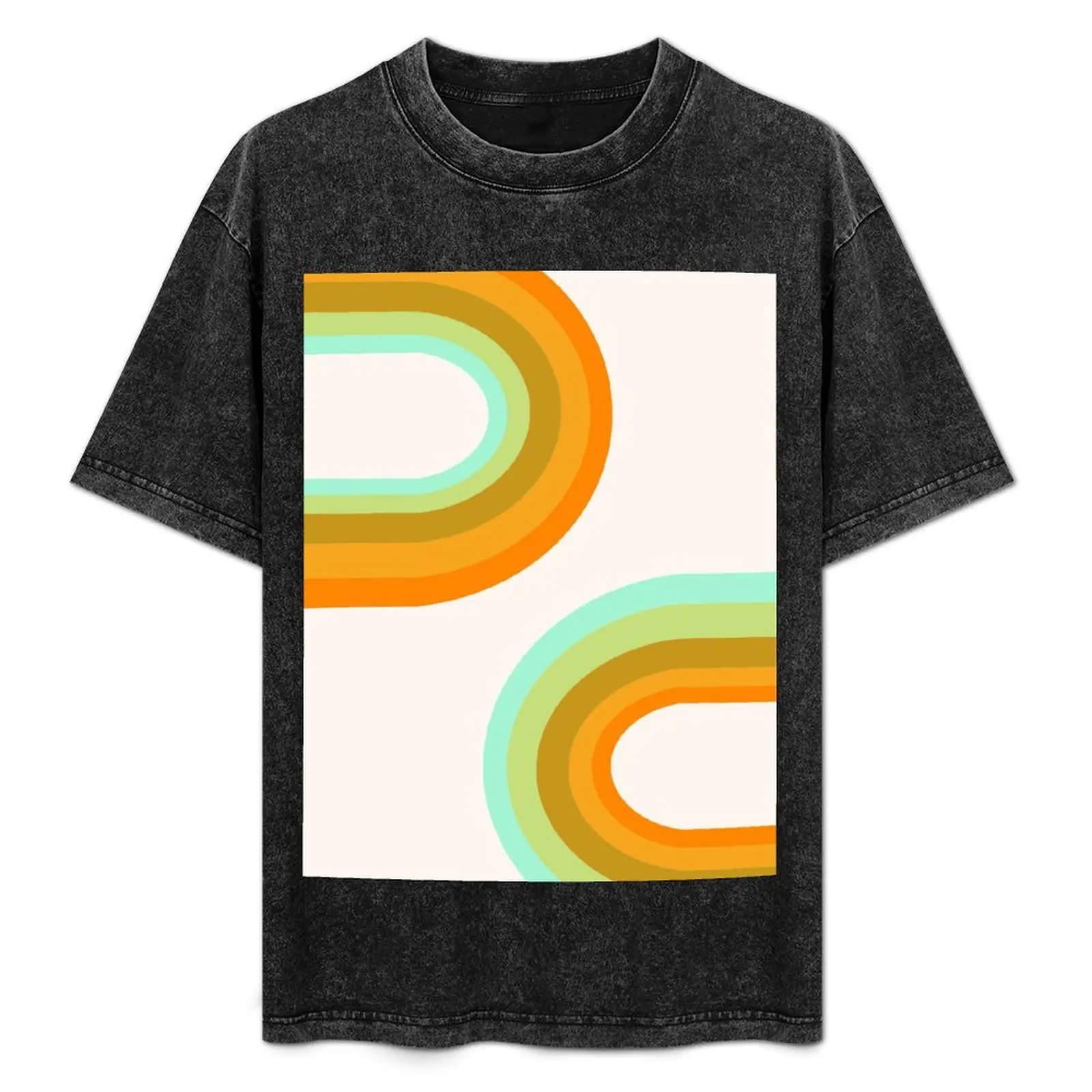 

Dy-no-mite - retro vibes 70s style art minimal 1970's throwback rainbow trendy colors T-Shirt