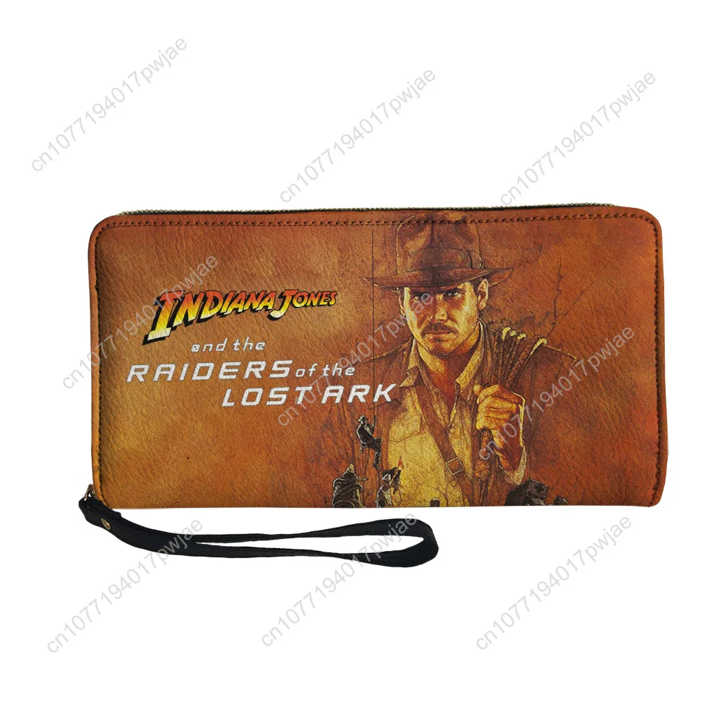 Indiana Jones Raiders of The Lost Ark Custom Wallet Purse Sprunki Mens Womens Zipper Long Wallets Double Wallet Gift Bag