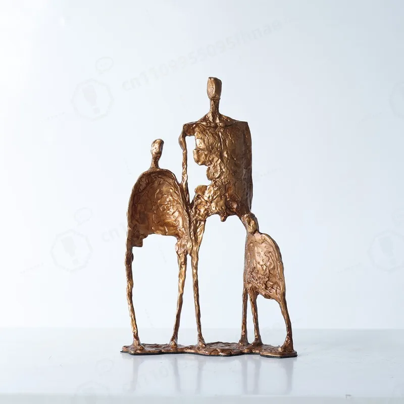 Modern Family Metal Character Ornament Model Room TV Cabinet Office Bookcase TV Cabinet Living Room Soft Decoration