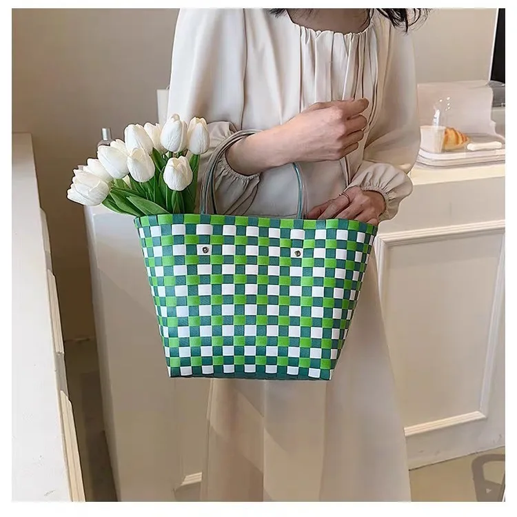 

Women's Bag Wedding Bridesmaid Gifts Woven Plastic Baskets Handbags Festival Gift Baskets For Girls Funny Fashion Simple Bags