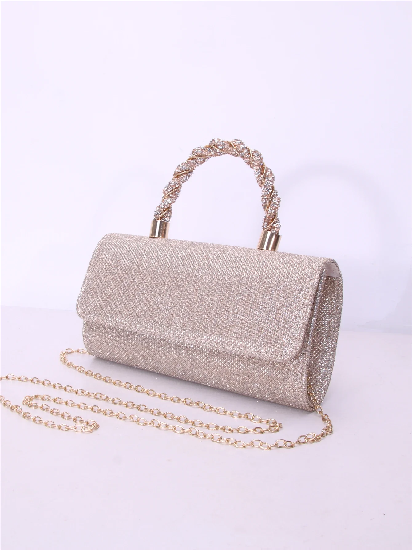 New cross-border foreign trade luxury fashion evening bag wedding birthday party handbag shiny wedding dress dinner bag