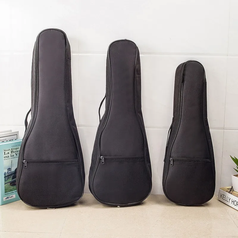 Schwarze Ukulele-Tasche, 21/23/26 Zoll, weiche Tasche, Oxford-Baumwolltasche, einlagiger Einzelschulter-Rucksack, gepolstert für Ukulele – Detail 7