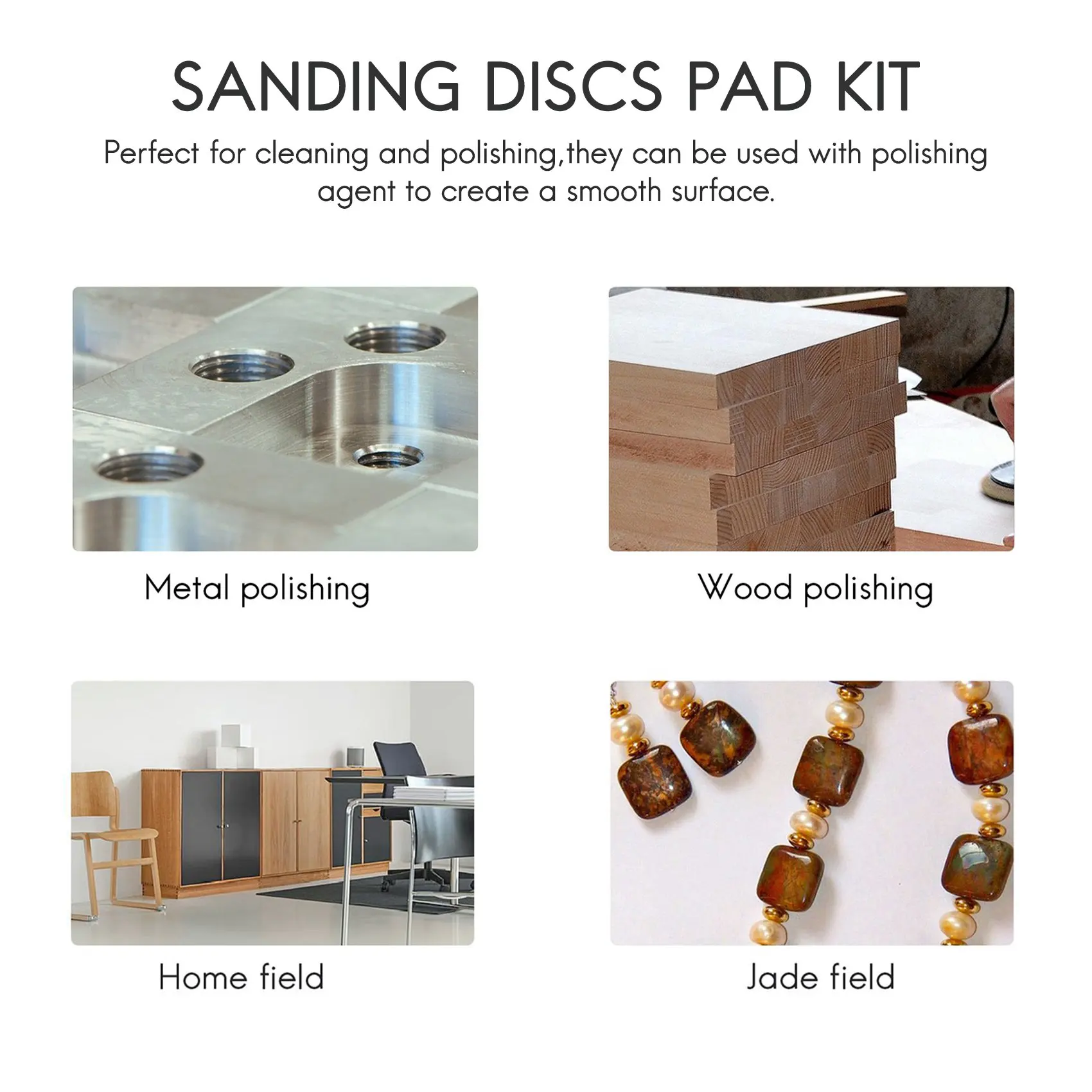 Lixar discos Pad Kit para moedor de broca, ferramentas rotativas, placa Backer, inclui 80-3000 grão, 1 ", 4" haste, 100pcs, 2"