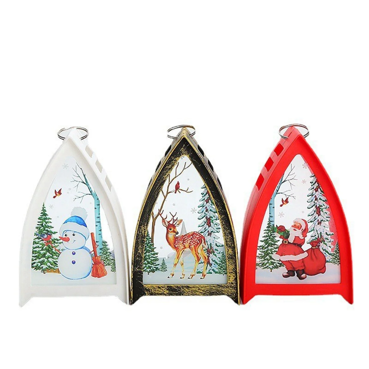 Lanterna de Natal com LED Candle Lights para crianças, Handheld -Flash, ornamentos decorativos, a pilhas, ao ar livre