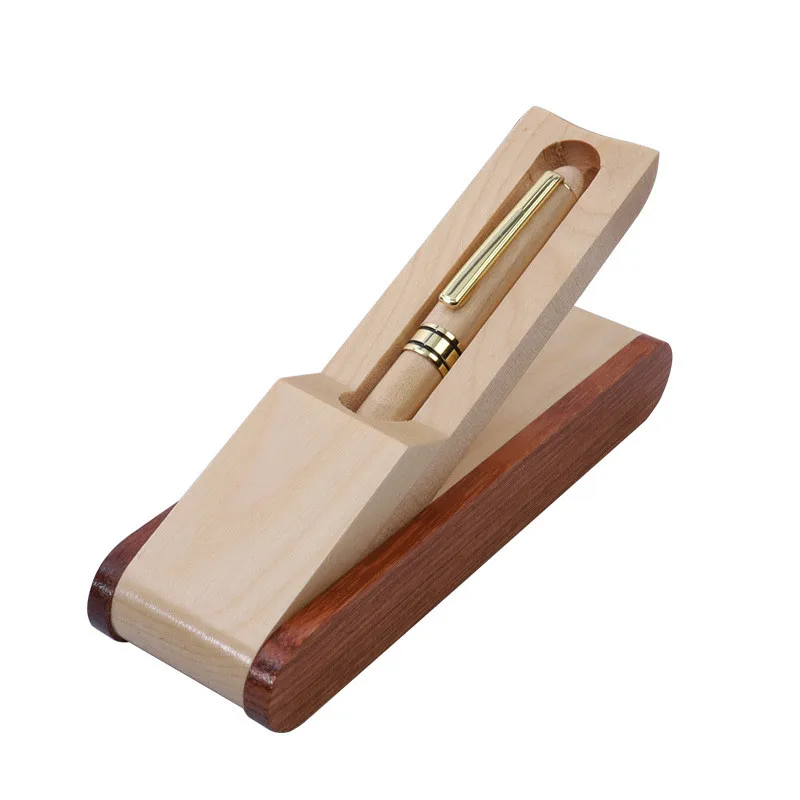 Estuche de exhibición plegable de madera para estudiantes, papelería de lujo, bolígrafo de oficina de negocios, Gran Lujo para hombres y mujeres