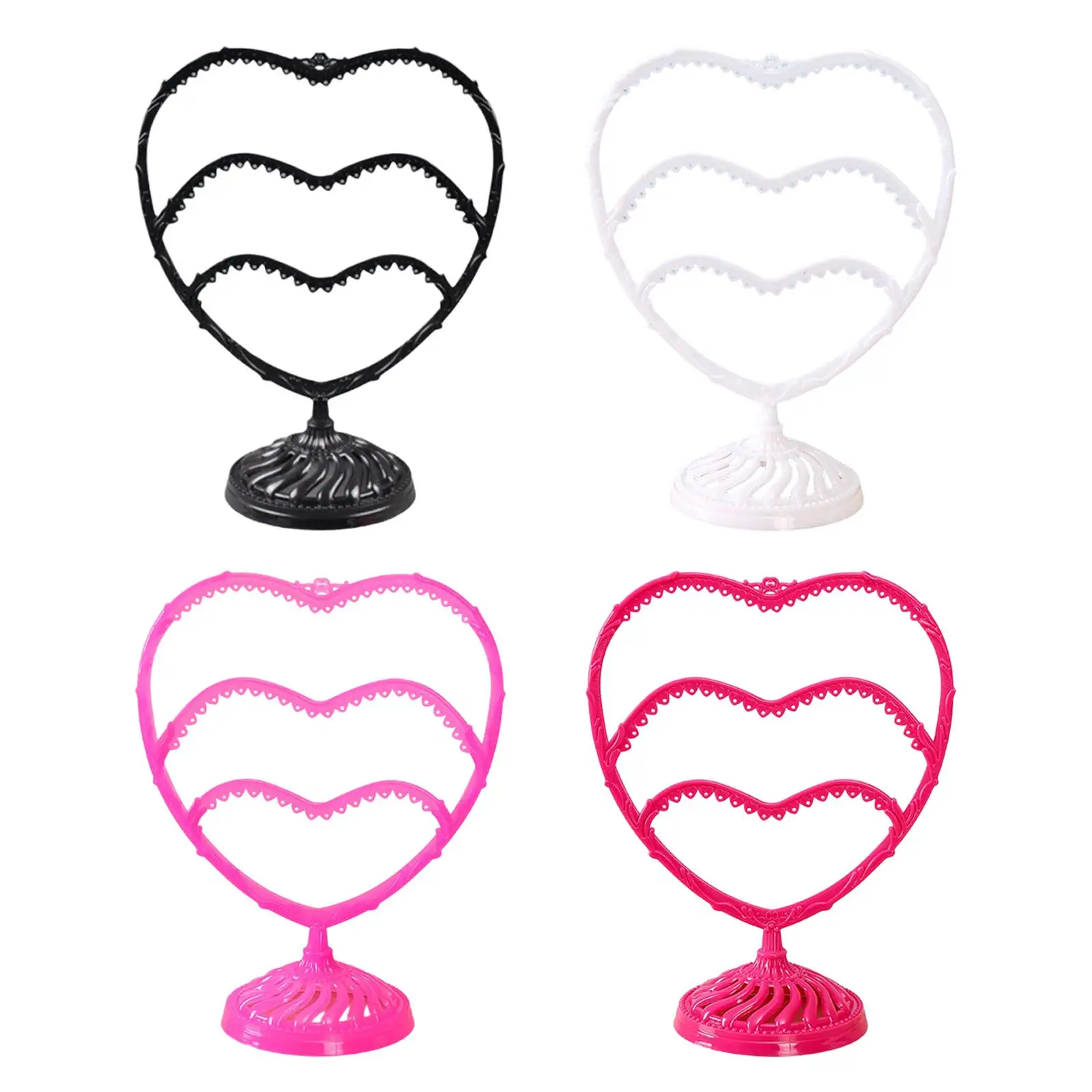 منظم تخزين حامل القرط على شكل قلب سهل الاستخدام للنساء والفتيات هدية جميلة حامل عرض القرط لمتجر المجوهرات المنزلي