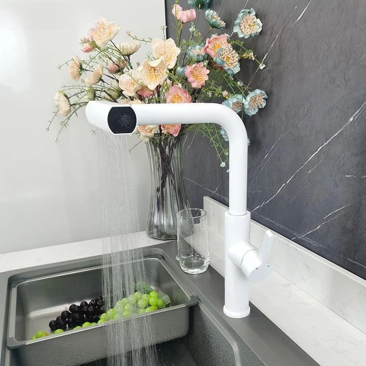 Multimodes Waterfall Pull Out Faucet Kitchen Hot and Cold Water Tap Rotatable Deck Mounted Water Mixer for Better Cleaning