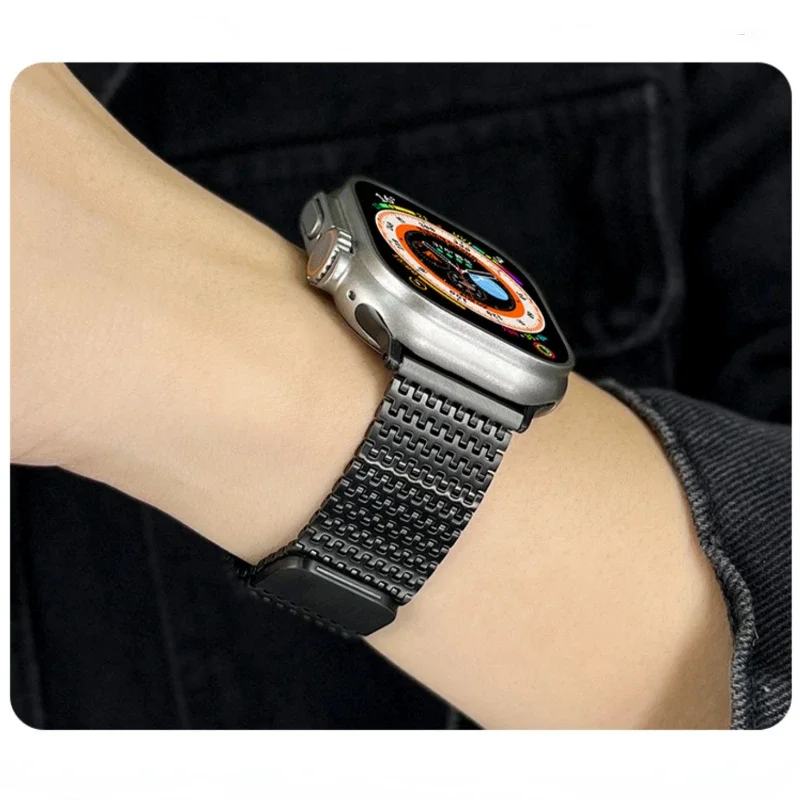 Metal Strap for Apple Watch band Ultra 2 49mm 46mm 45mm 44mm 42mm 41mm 40mm Magnetic Wristband iWatch Ultra 10 9 8 7 6 5 SE Belt