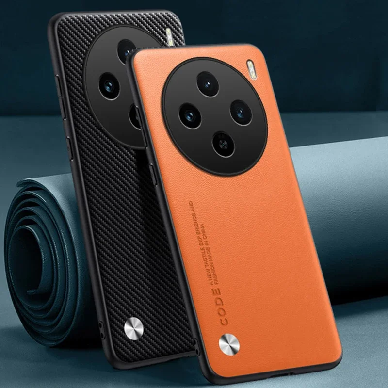 Luxus PU Ledertasche für vivo x100 x100s Pro Rückseite matt TPU Silikon Voll schutz Handy hülle für vivo x100 ultra 5g