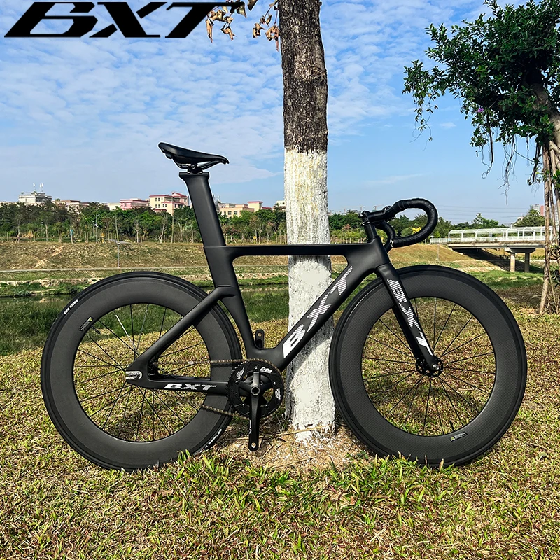 Carbon Track Bike Fixed Gear Carbon Fiber Track Bicycle No Brake Indoor Racing Complete Bike Professional Track Cycling Bike