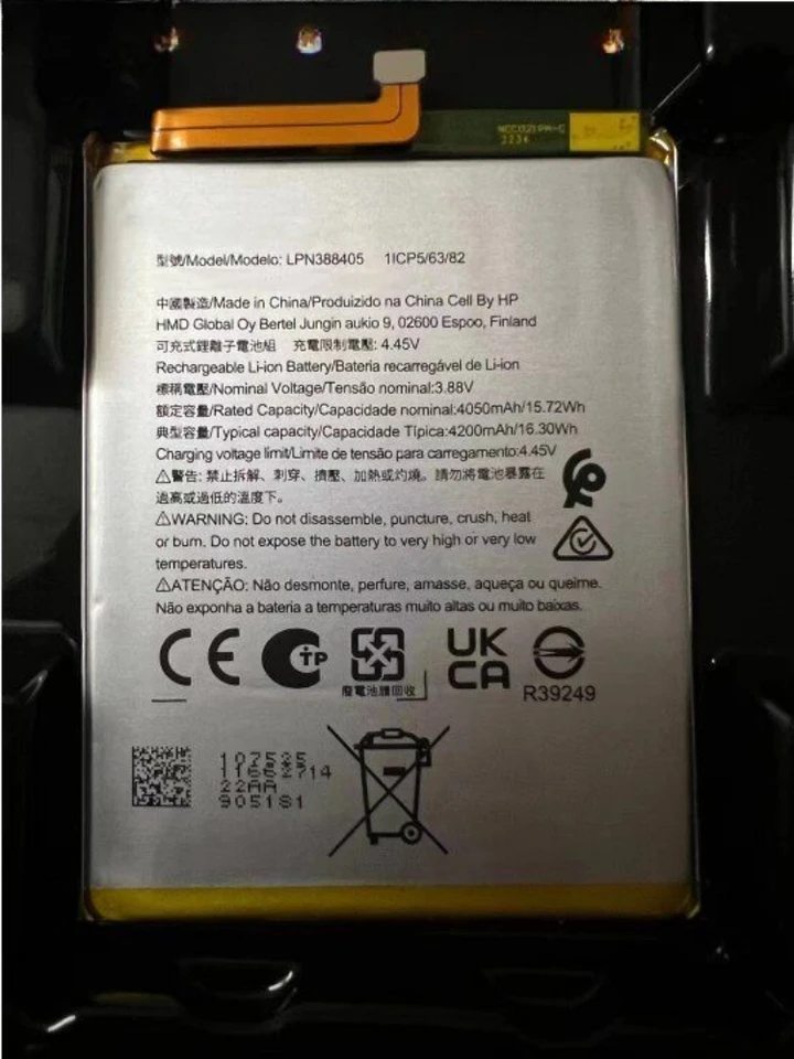 Batería nueva LPN388405 4200mAh para Nokia X30 5G TA-1443 y TA-1450, alta capacidad 5