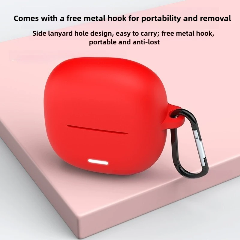 

For Redmi Buds 6 Lite - Ultra - thin Shockproof Silicone Cover with Secure Lock Clip