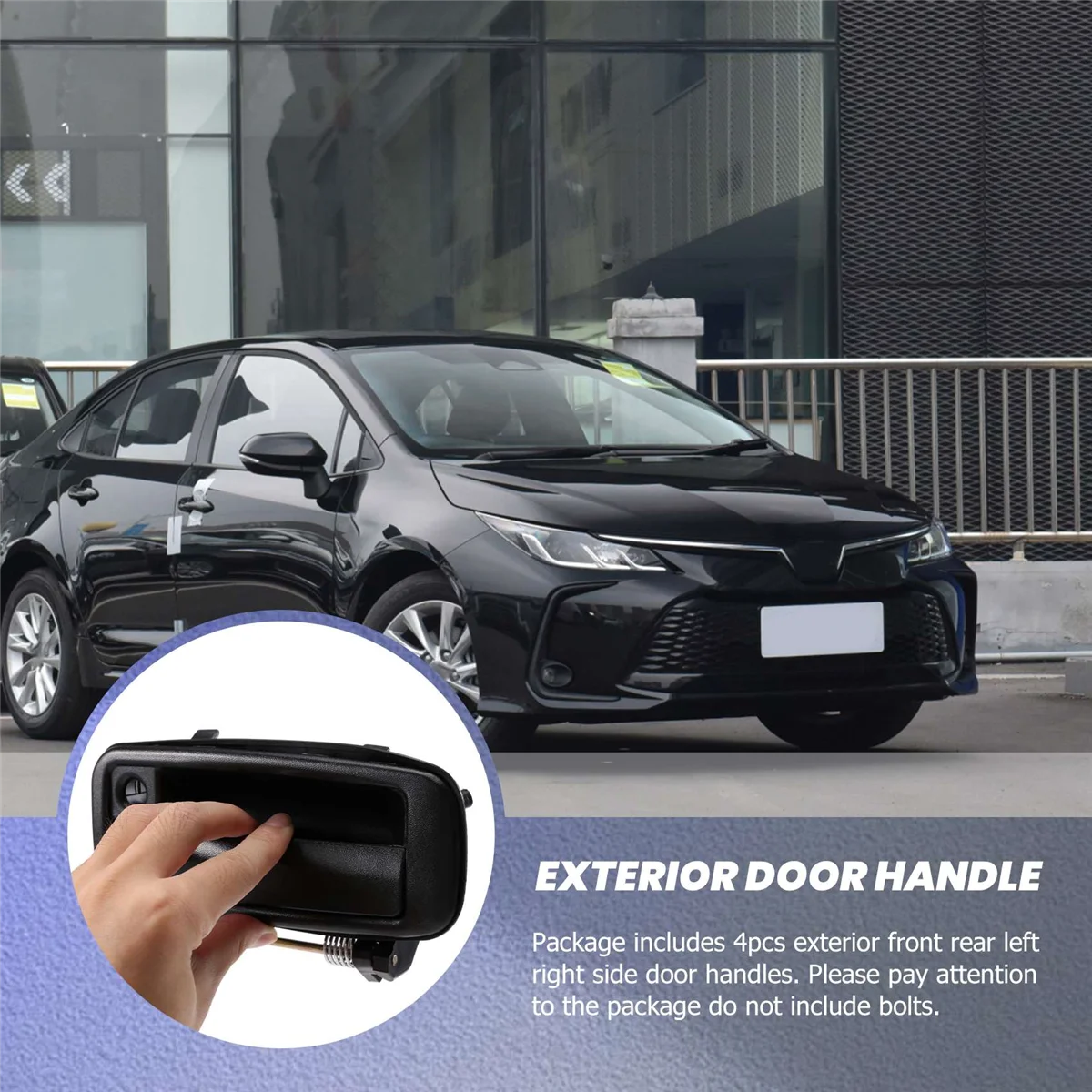 4 PCS(Front Rear Left Right)Outside Outer Exterior Door Handle For 1988-1992 69210-12110 69220-12110