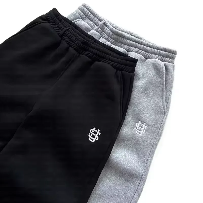 High Street Y2K Hosen Herren Freizeithosen Hoodie-Sets Streetwear Gerade Sweathosen Lockerer Bestickter Hoodie Paar Trendiger Anzug – Detail 38