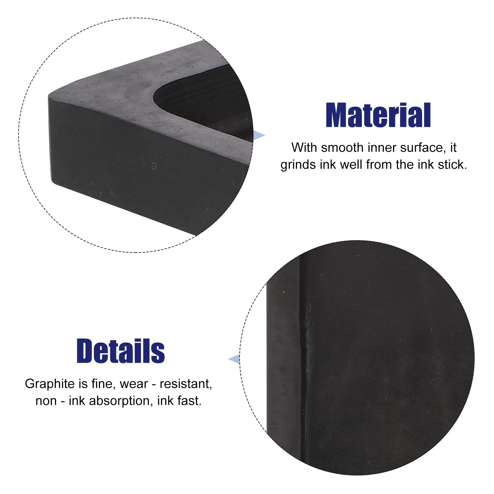 

1Pcs 4 Inch Shexian Inkstone with Smooth Inner Surface Grinds Ink Well Adjustable Color Intensity Painting Inkstone for Artists