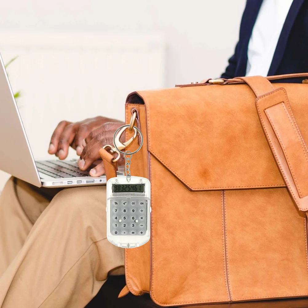 

4pcs Mini Keychain Calculator Portable Pocket Electronic ABS Small Business Gift