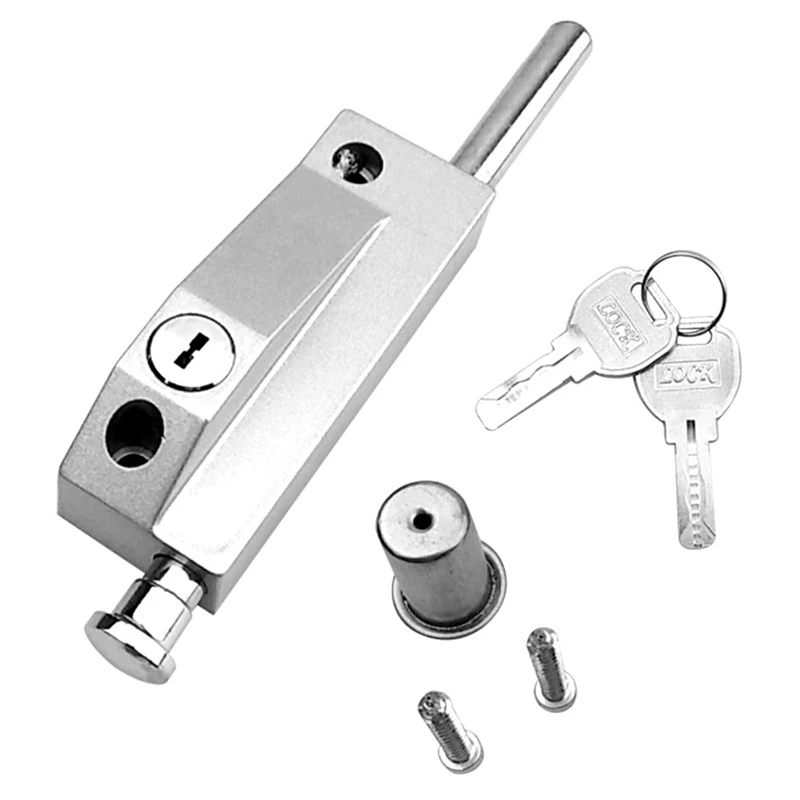 Sliding Door Lock For Window Glass Patio Doors Silver Auxiliary Security Lock Glass Door Lock Mortise Lock