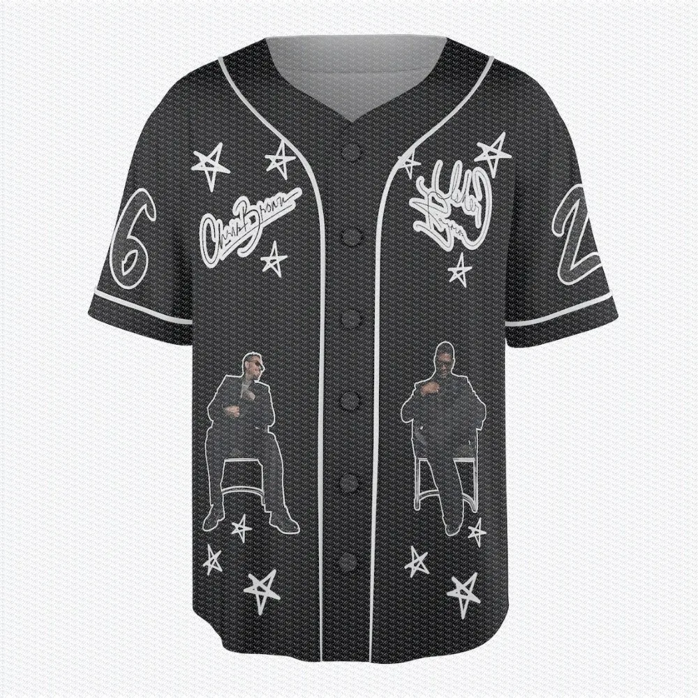 T-shirt de football R&B Tour Umbilical, style Usher_Chris_Brown, costume de concert, cadeau pour fans R&B, uniforme de baseball tendance