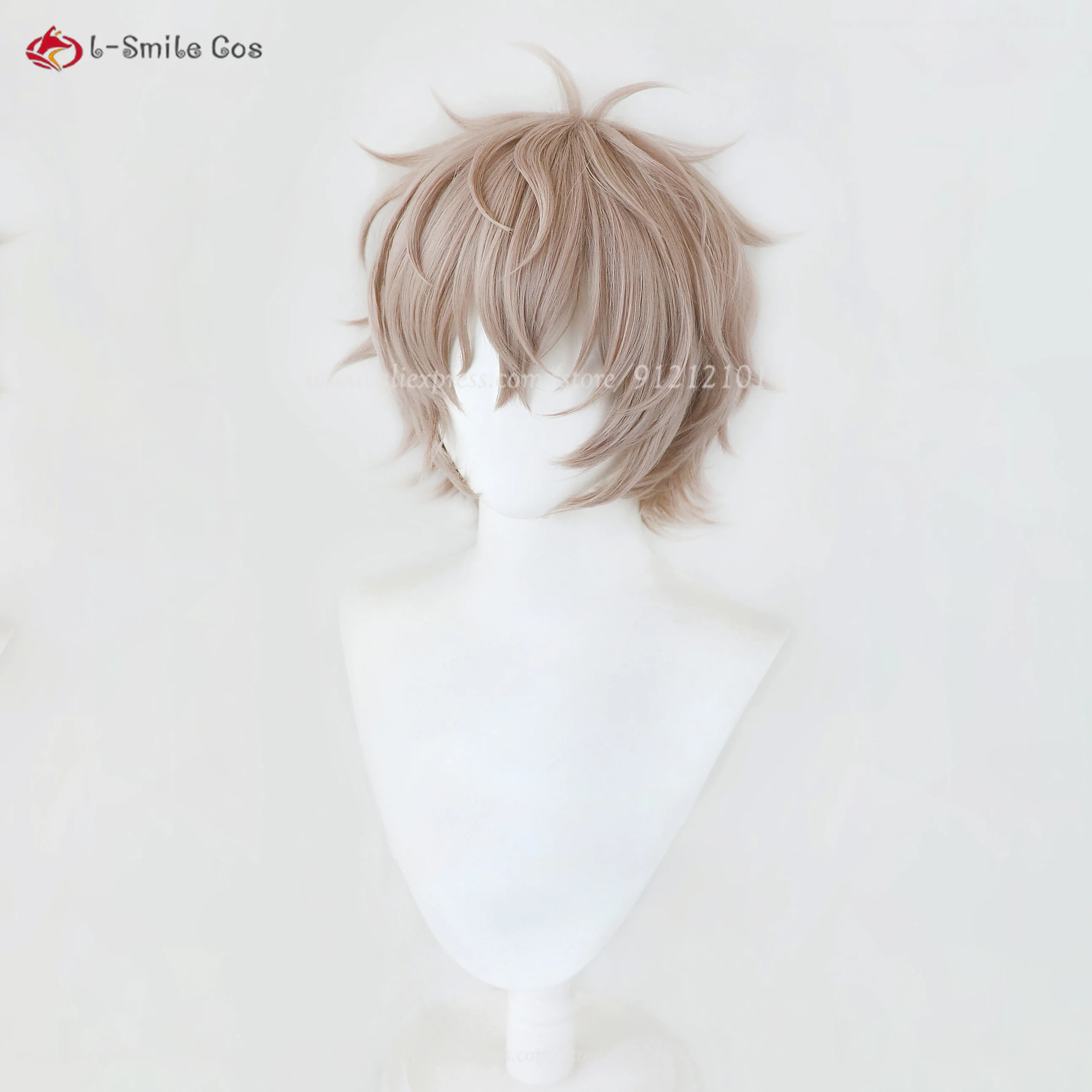 Anime Choji Tomiyama Cosplay Wig Short Cruly Wigs Heat Resistant Synthetic Hair Halloween Party Wig + Wig Cap