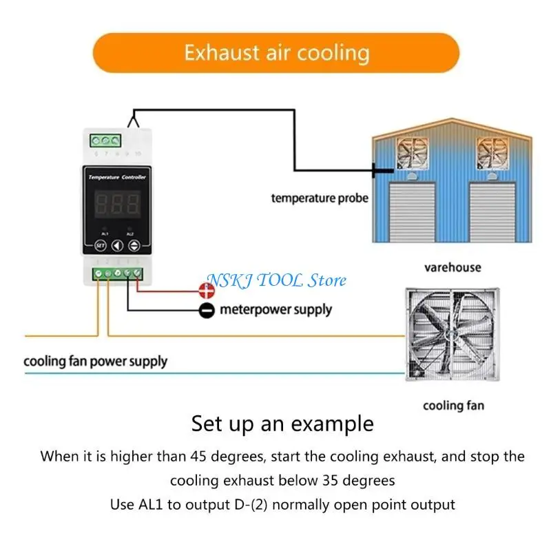 L8RC Adjustable Temperature Control System Mount Digital Temperature Controller