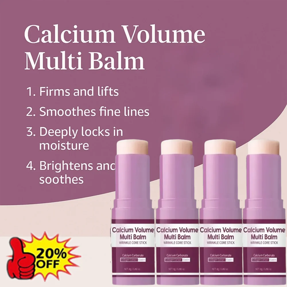 Bálsamo Multi-Volumen de Calcio para Suavizar Líneas Finas, Reafirma, Levanta la Piel del Contorno de Ojos, Reduce Arrugas, Aclara Manchas Oscuras, Mejora la Elasticidad de la Piel