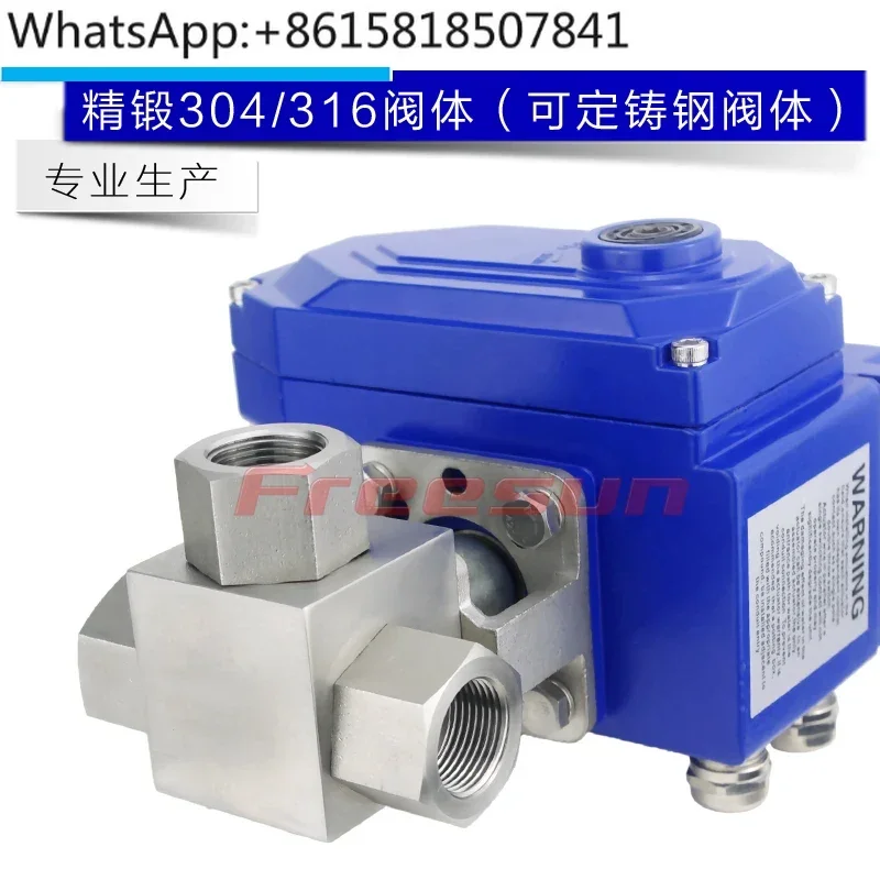 Q914N Electric High Pressure Three way Ball Valve Petroleum and Natural Gas CNG High Pressure Ball Valve DN8 10 15 20 25