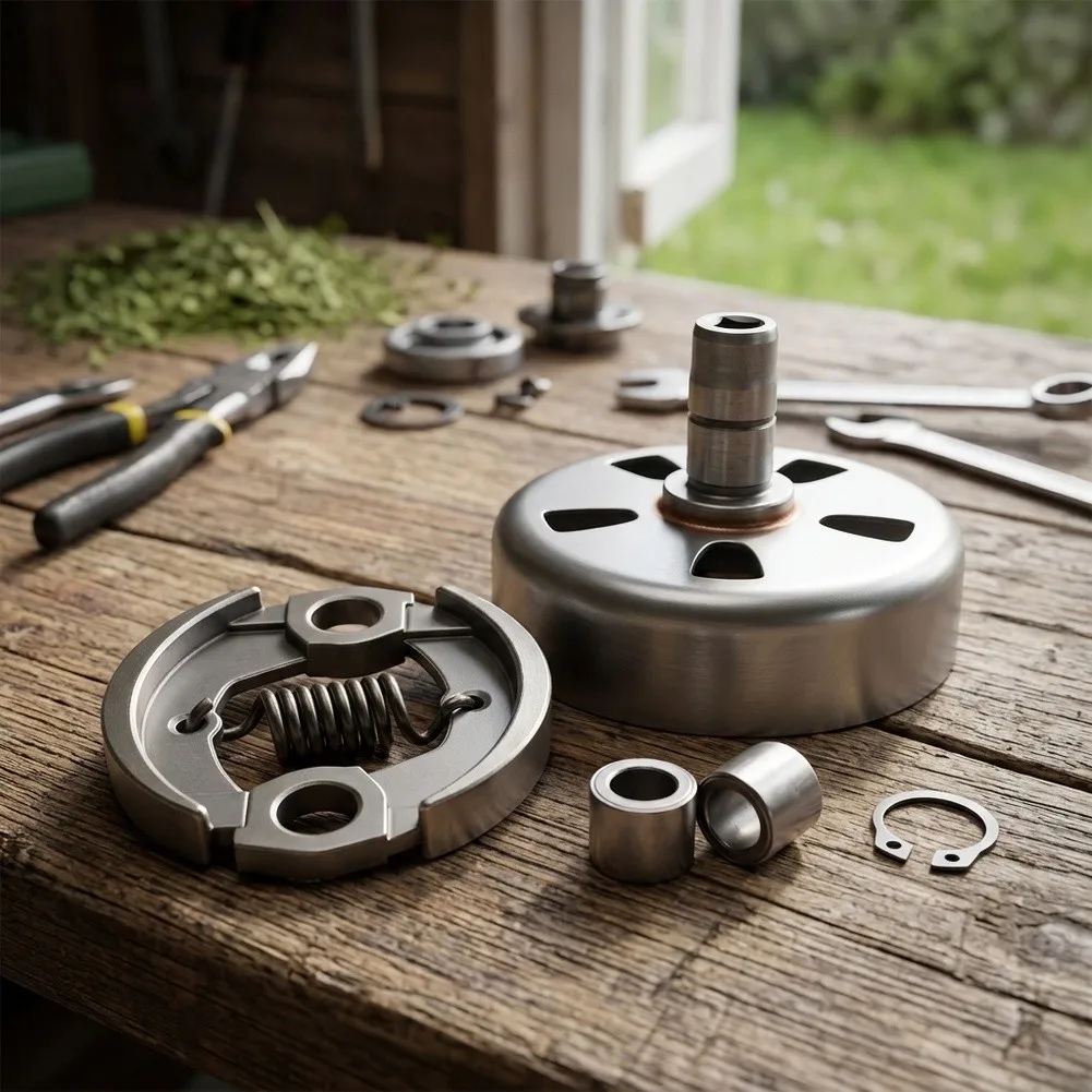 Clutch Drum Kit Compatible with For FS90 For FS100 For FS130 - 5 pcs Metal Assembly for Trimmers and Lawn Mowers
