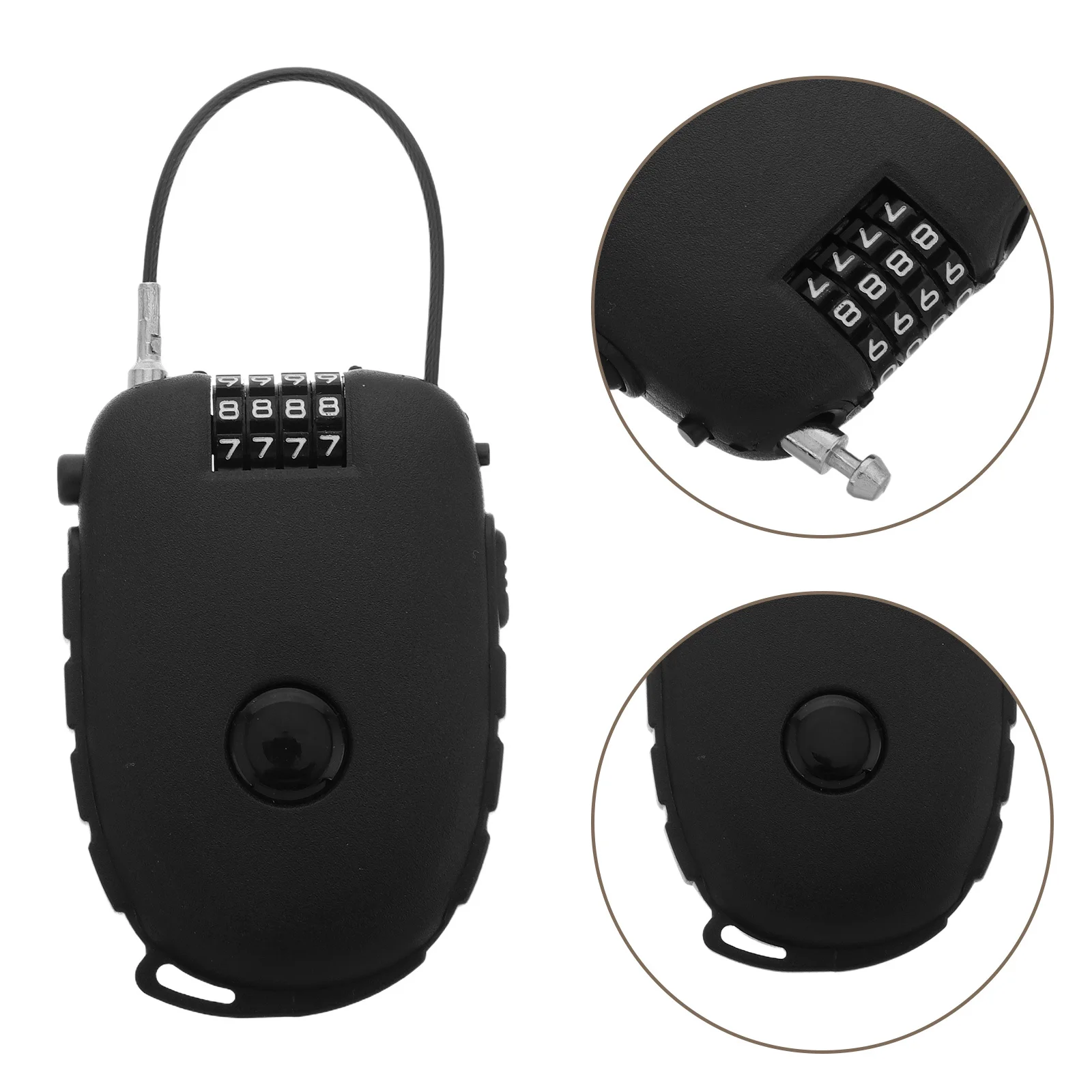 

2Pcs Portable Stretchable Steel Cable Lock Lightweight Retractable Bike Stroller Luggage Security Password Lock