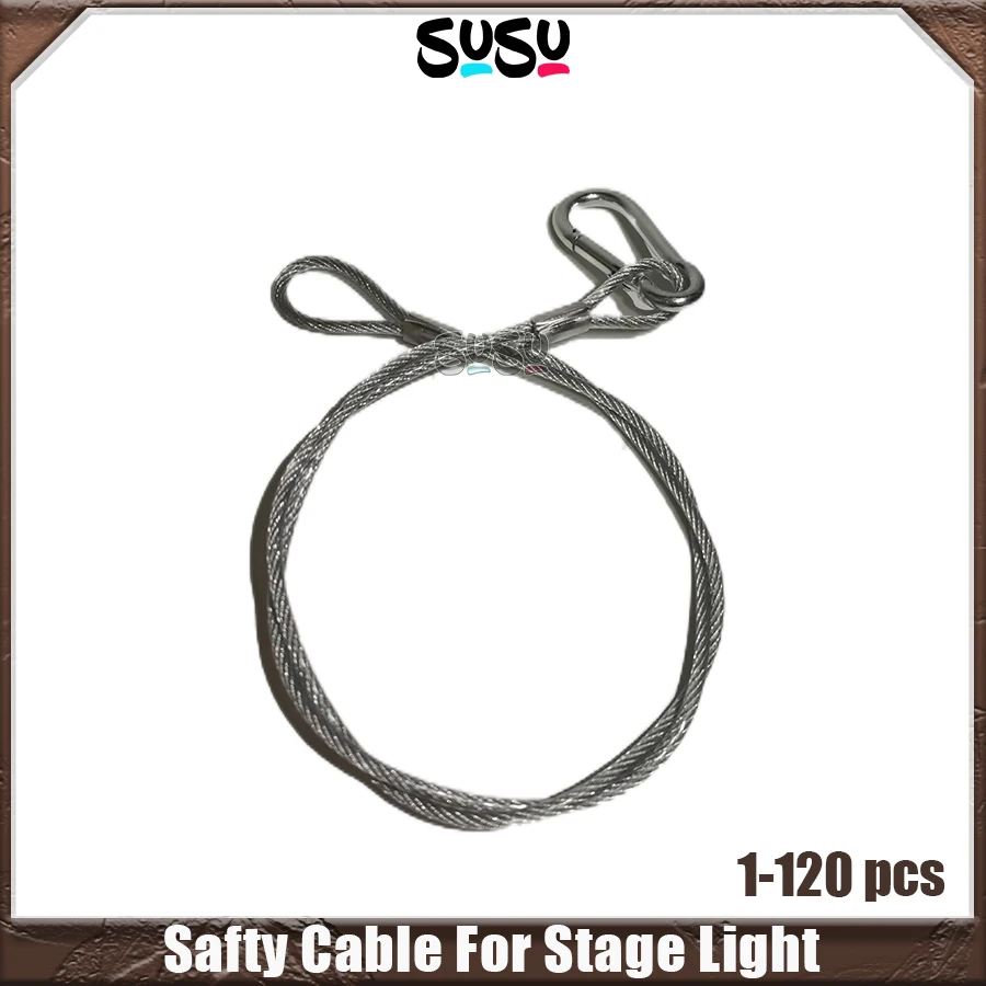 

1-120 кабелей для диджейского освещения из нержавеющей стали, безопасный провод, кабель 70 см, длина 3 мм, толщина, защитный трос с наклонными концами