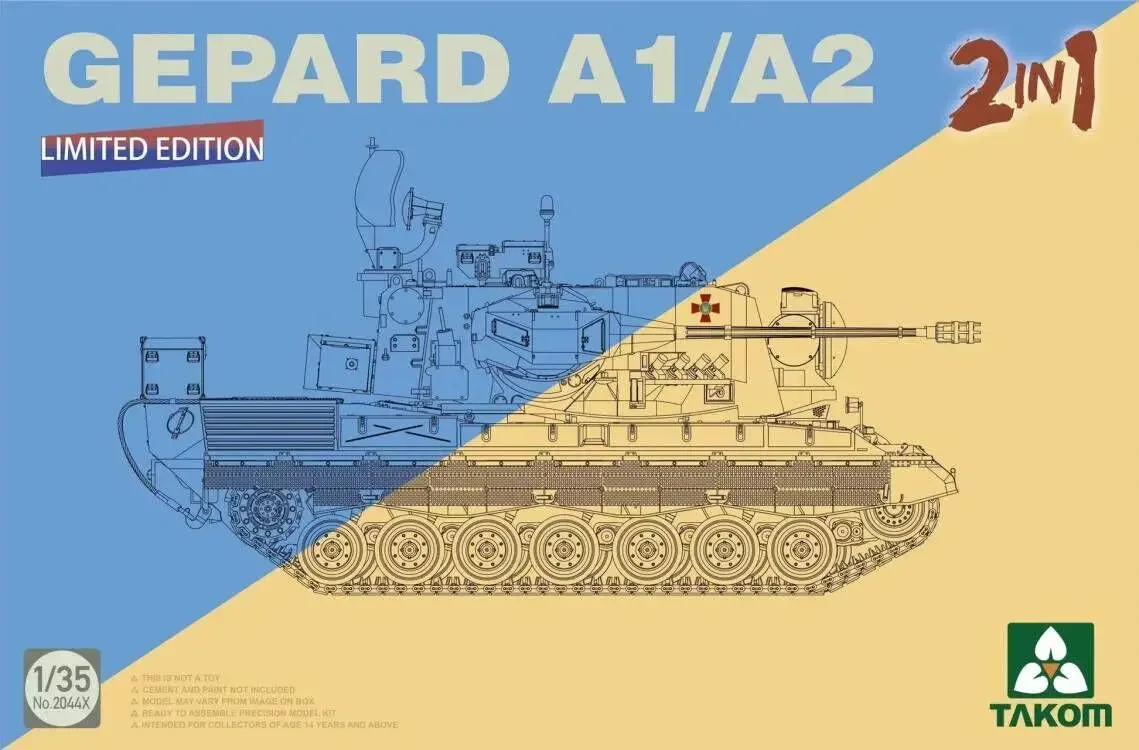 

Takom 2044X масштаб 1/35, самоходная артиллерийская артиллерия A1/A2, комплект модели 2 в 1, ограниченная серия