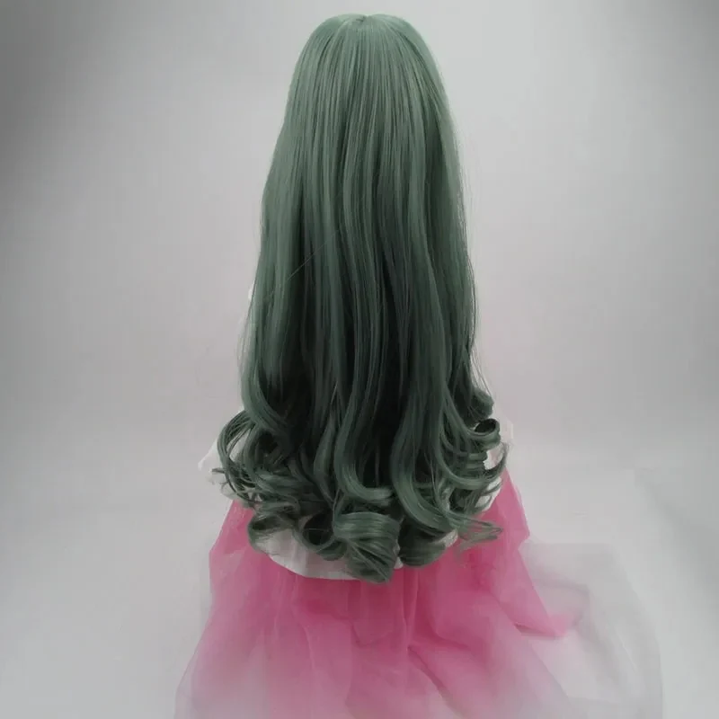 New 1/3 Bjd/ Sd Doll's Wig Green Long Curly Hair Wig for Head Circumference 22-24cm Doll's Accessories Girls Dress Up Toy