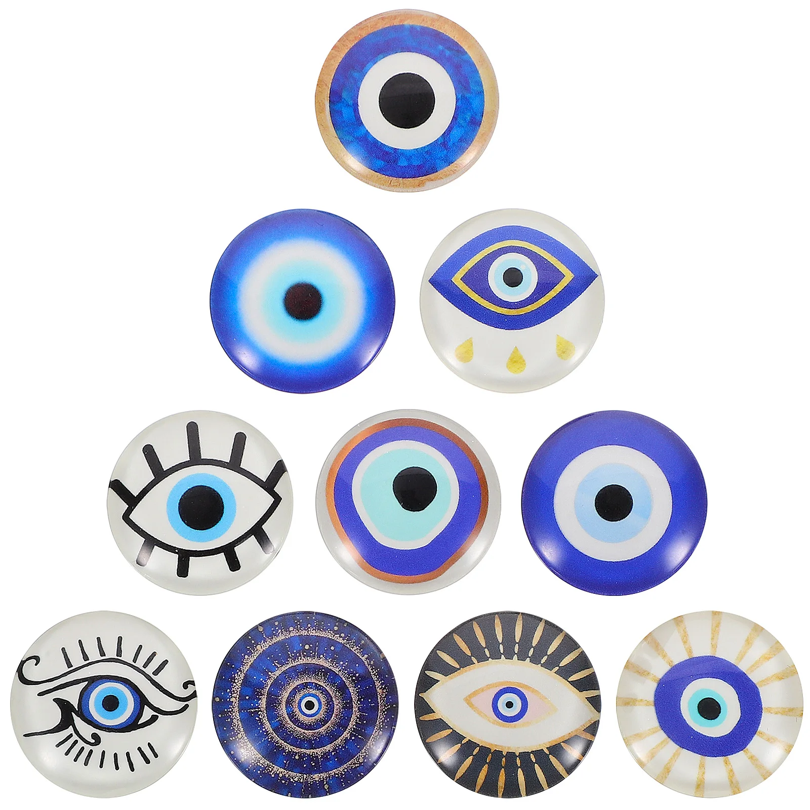 

10pcs Round Luminous Cabochons Night Glow Beads for Glass Cabochons Round Patch Crafts Jewelry Making Decor Glass Dome Patch