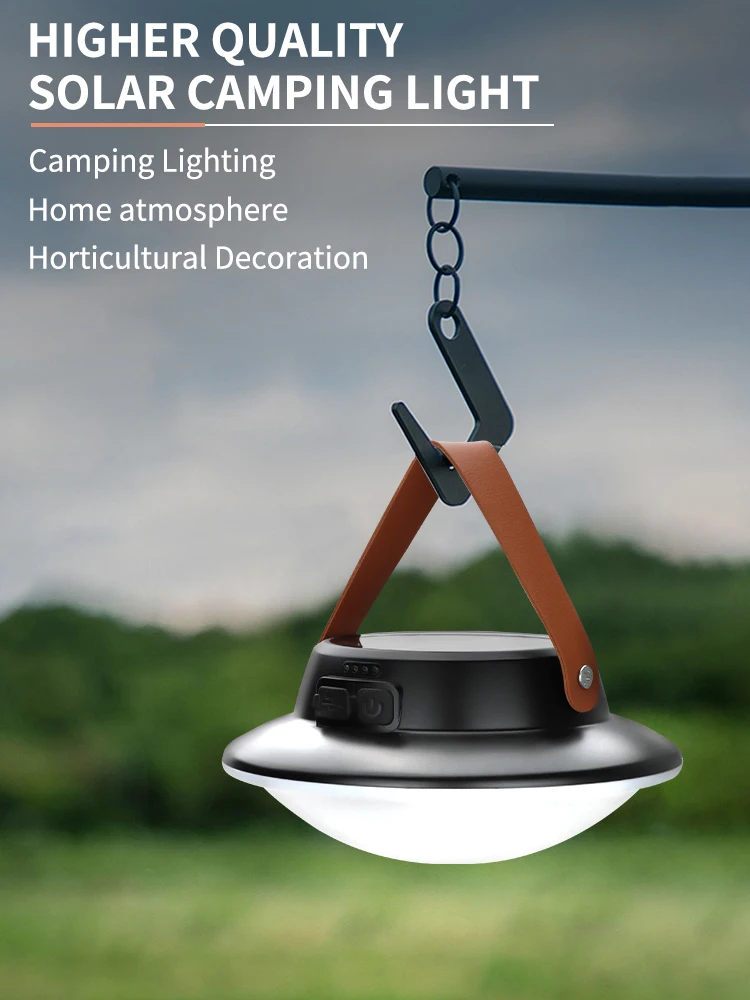 Solar High Power LED Camping Light 3 Modes Rechargeable Portable Lanterns Outdoor Emergency BBQ Waterproof Tent Lighting Lamp