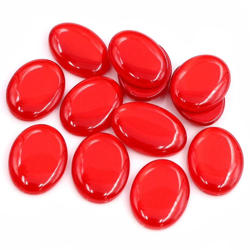 New Fashion 10pcs 18x25mm Mix Color Flat Back Resin Cabochons Cameo