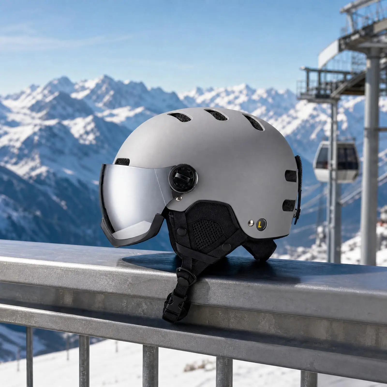 Round Hard Shell Ski Helmet with Soft Padding for Winter Mountain Riding Adjustable Vent Control