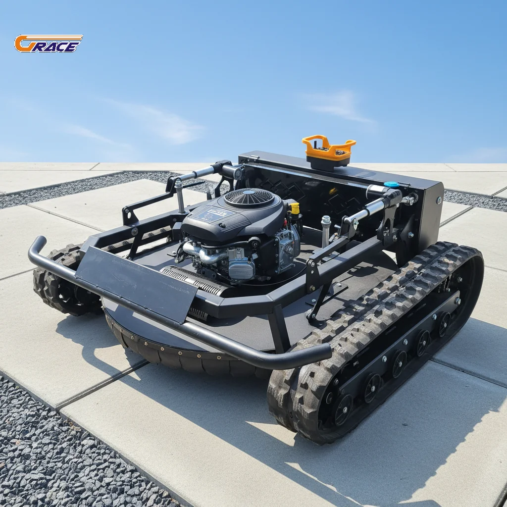 

Heavy Duty RC Tracked Mower For Agricultural Farm Orchard Slope Muddy Terrain