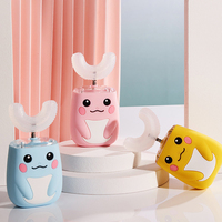 360 Degrees Smart Kids Electric Toothbrush U-shaped Children Cartoon Silicone Toothbrush Automatic Rechargeable Sonic Toothbrush