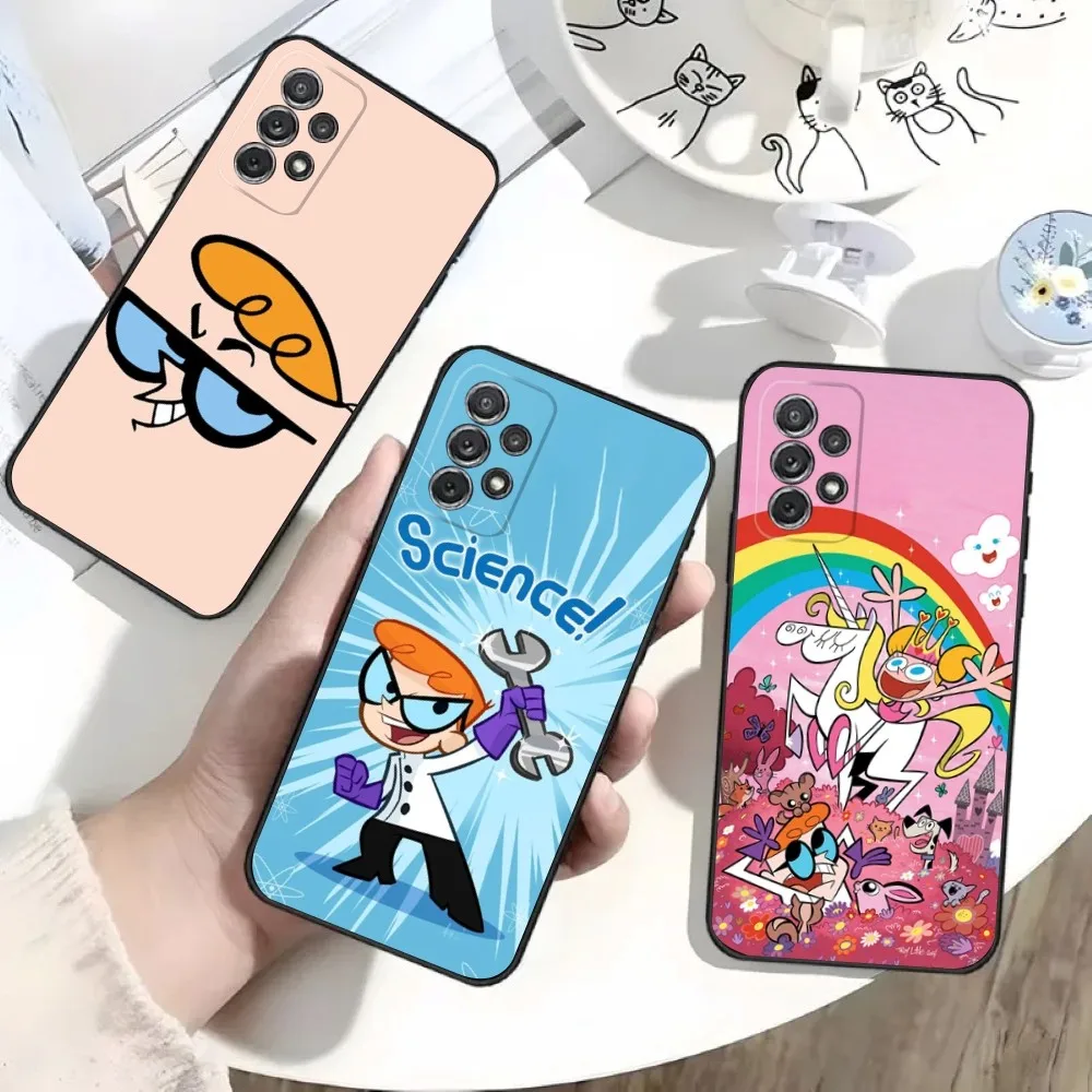 Cartoon D-Dexters Lab Phone Case For Samsung S25,S24,S21,S22,S23,S30,Ultra,S20,Plus,Fe,Lite,Note,10 Black Soft Shell