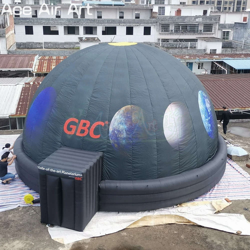 

Inflatable Planetarium with 8 Planet Printing, Projection Screen, Marquee for School Education, Event and Event, 6m