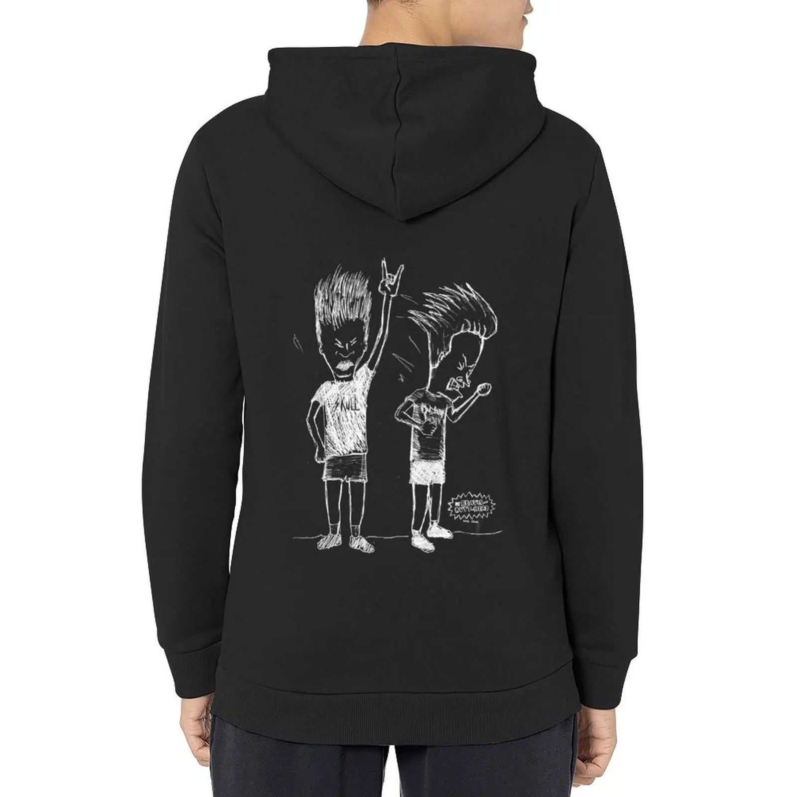 

Beavis and Butthead Head Bang Sketch Graphic Hoodie men's sweat-shirt set anime clothing men's coat mens clothing graphic hoodie