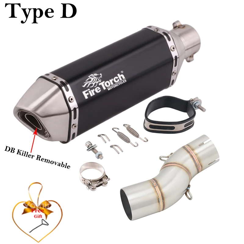 الانزلاق على لسوزوكي SFV650 SFV 650 غلاديوس 2009 - 2016 دراجة نارية أنظمة الهروب العادم الأوسط وصلة الأنابيب DB القاتل الخمار