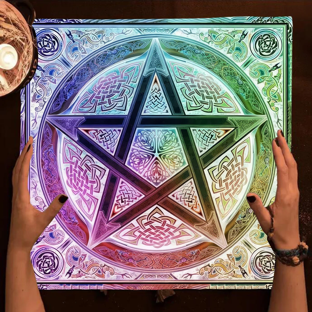 Tarot Cloth Small Tarot Cloth Astrology Starry Twelve Constellations Love Career Oracle Card Tablecloth Divination Cloth