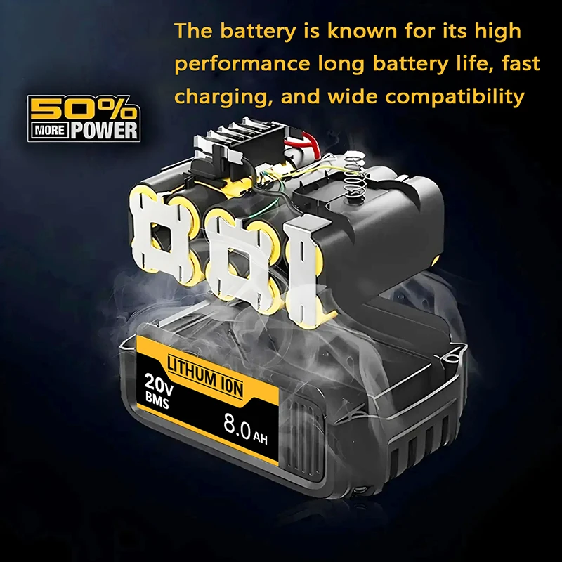 Dobíjecí lithium-iontová baterie 20V MAX může nahradit baterii Dewalt 18/20V vhodnou pro nářadí Dewalt DCF922 DCF850 DCD796 - náhled 2
