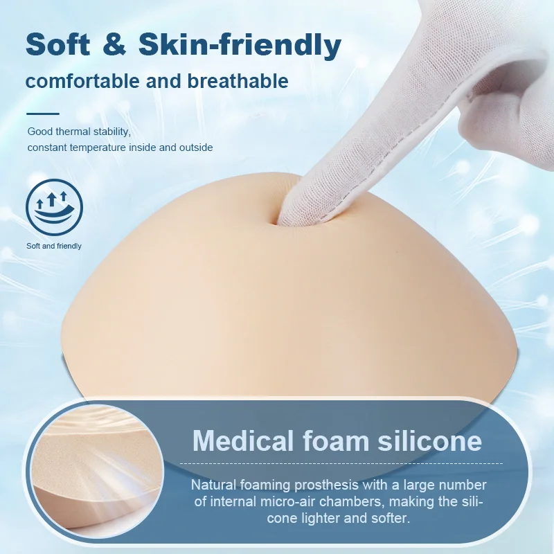 

Triangular Shape Silicone Prosthesis Light Weight Backside Deep Concave for Breast Cancer Women Mastectomy 100-400g/pc