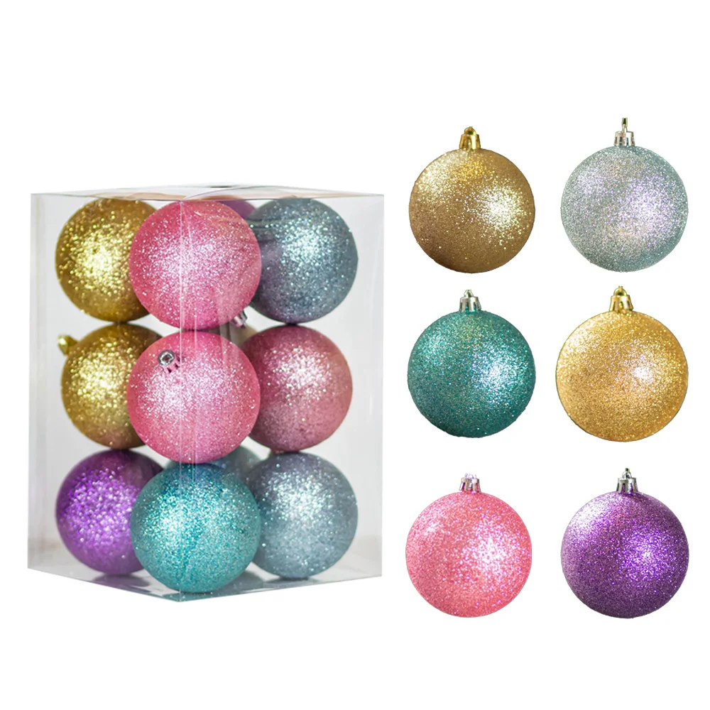 

8/12PCS Christmas Balls Shiny Sequins Ball Christmas decorations Tree Ornaments Ball Xmas Hanging Tree Pendants Home Party Decor